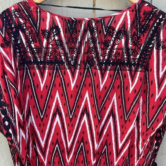 NWT Zara Woman Beach Cover Up Tunic Embroidered Side Ties Bohemian Sz L - Picture 7 of 7